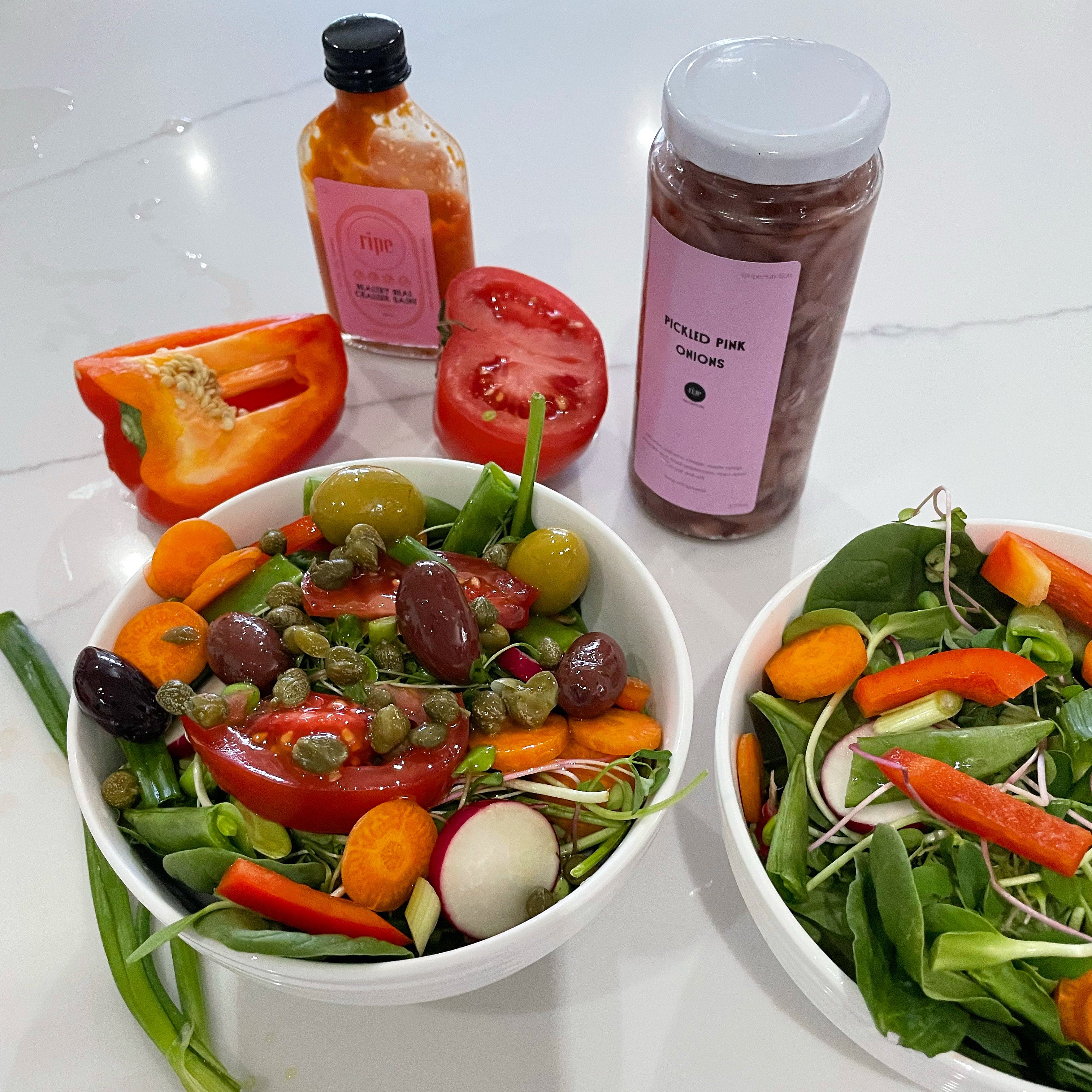Ripe 2 minute salad🌼🧄✨